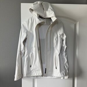 Nike Storm Fit Nike Running jacket, white hooded -women’s small